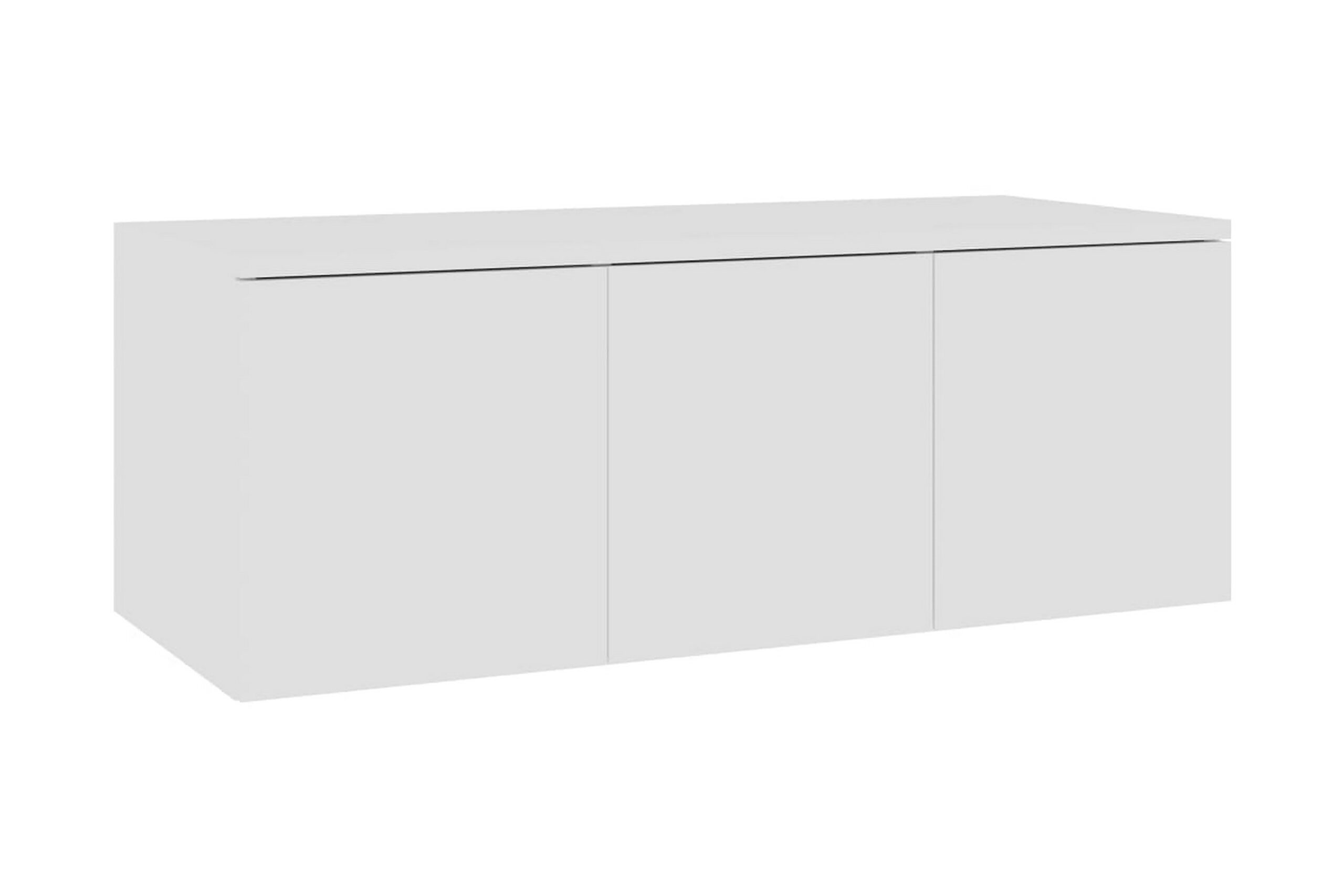 TV-taso valkoinen 80x34x30 cm lastulevy -