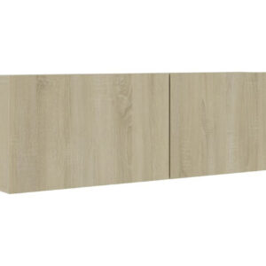 TV-taso Sonoma-tammi 100x30x30 cm lastulevy -