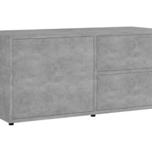 TV-taso betoninharmaa 80x34x36 cm lastulevy -