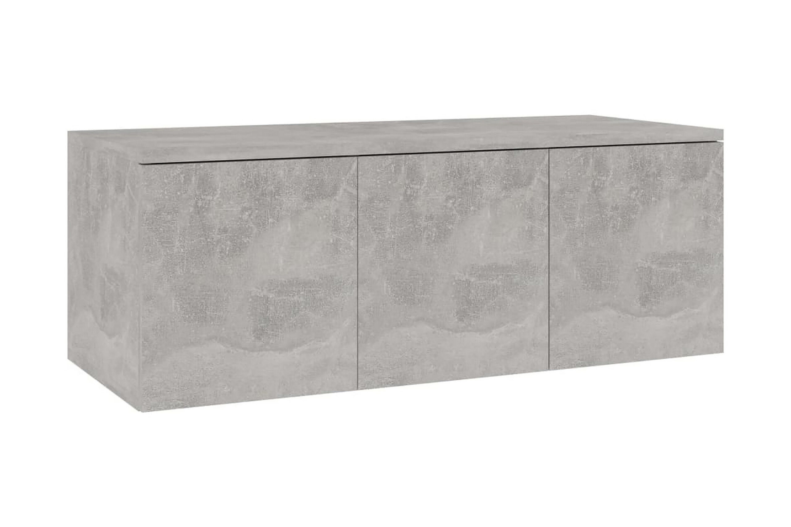 TV-taso betoninharmaa 80x34x30 cm lastulevy -