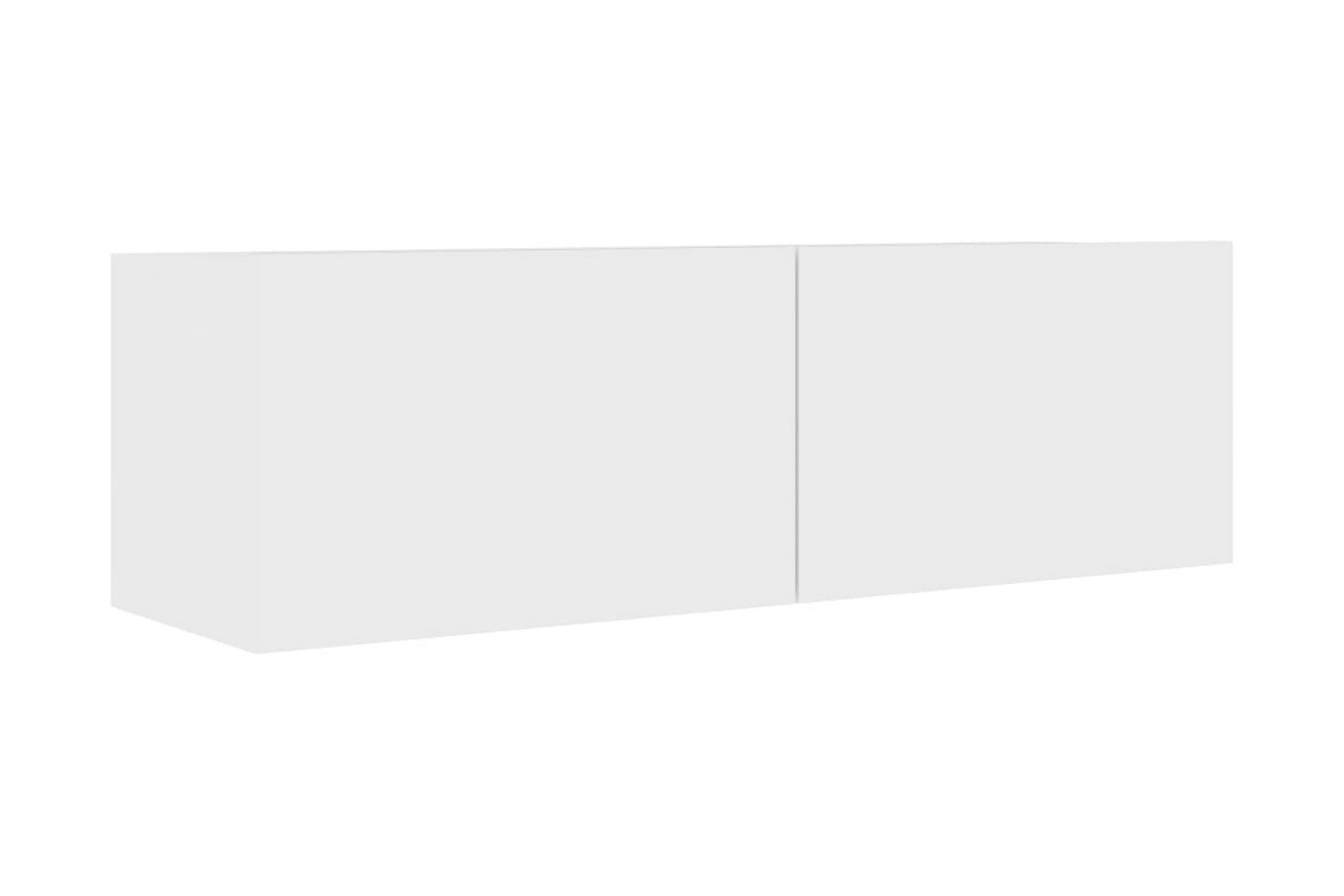 TV-taso valkoinen 100x30x30 cm lastulevy -