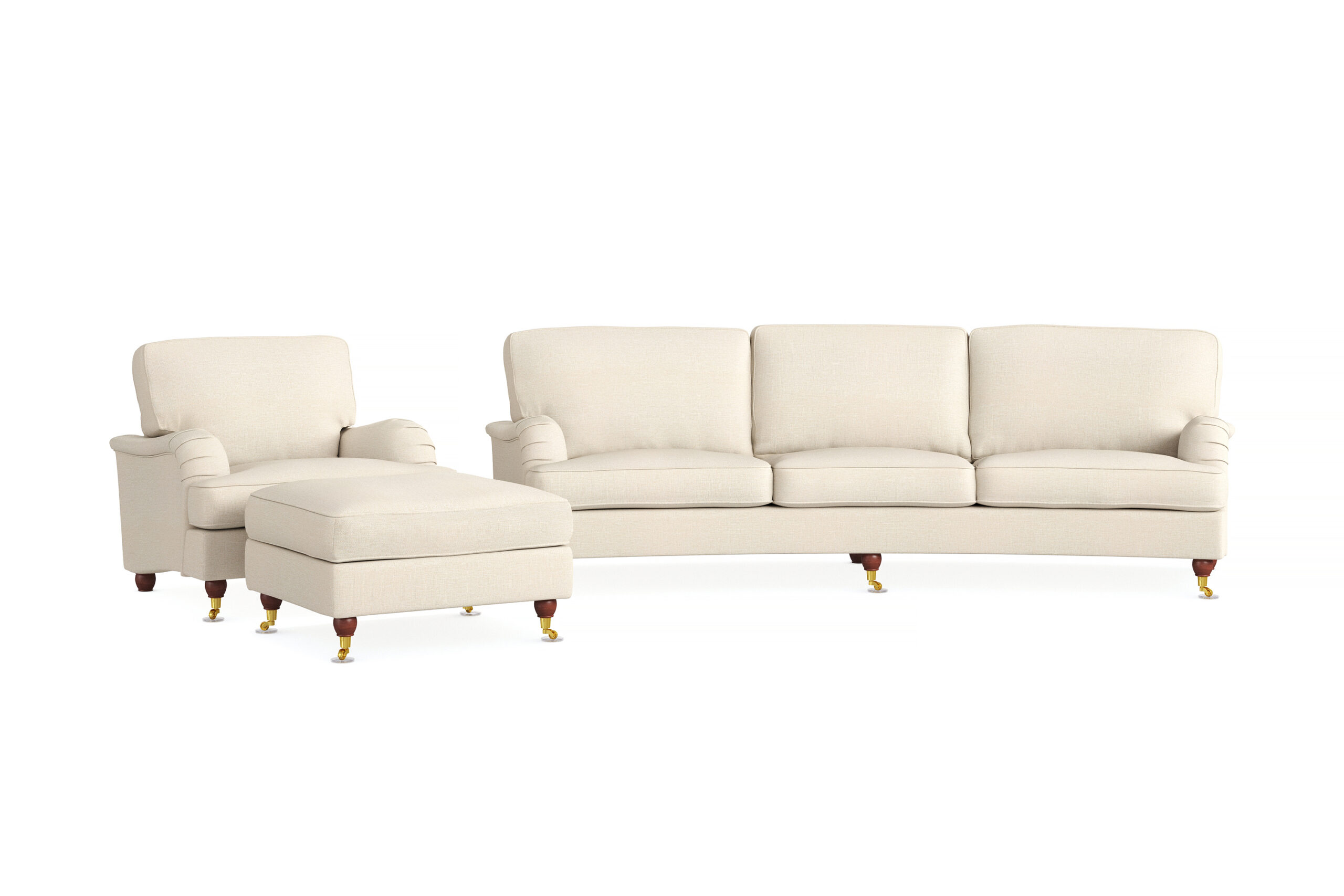 Sohvaryhmä Oxford Lyx 4:n ist + Nojatuoli + Rahi - Beige