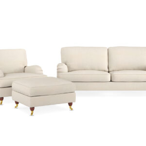Sohvaryhmä Oxford Lyx 3:n ist + Nojatuoli + Rahi - Beige