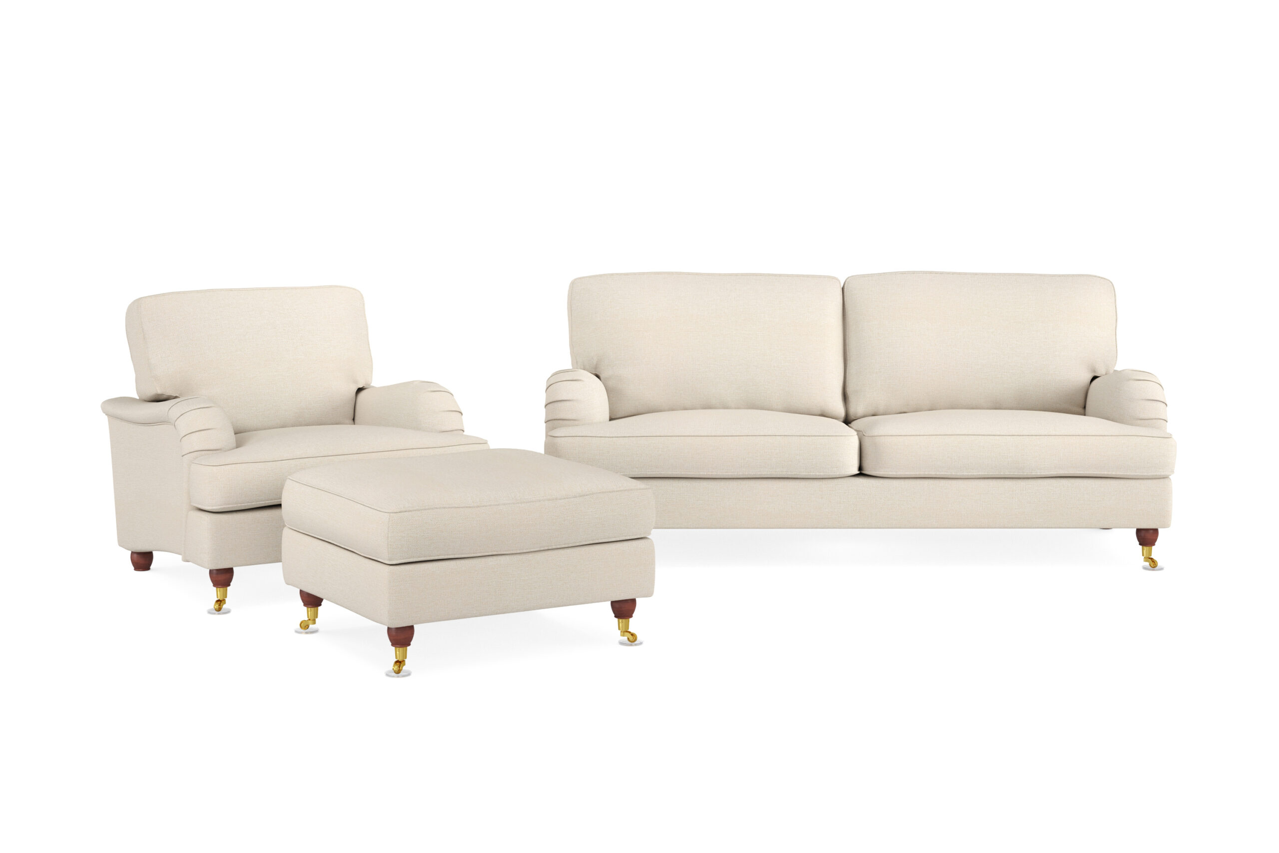 Sohvaryhmä Oxford Lyx 3:n ist + Nojatuoli + Rahi - Beige