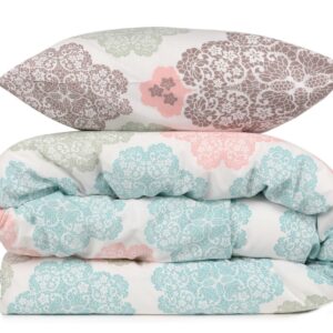 Päiväpeite Eponj Home Tupla 200x235+Lakana+2 tyynyliinaa - Valk/Turkoosi/Vihreä/Beige