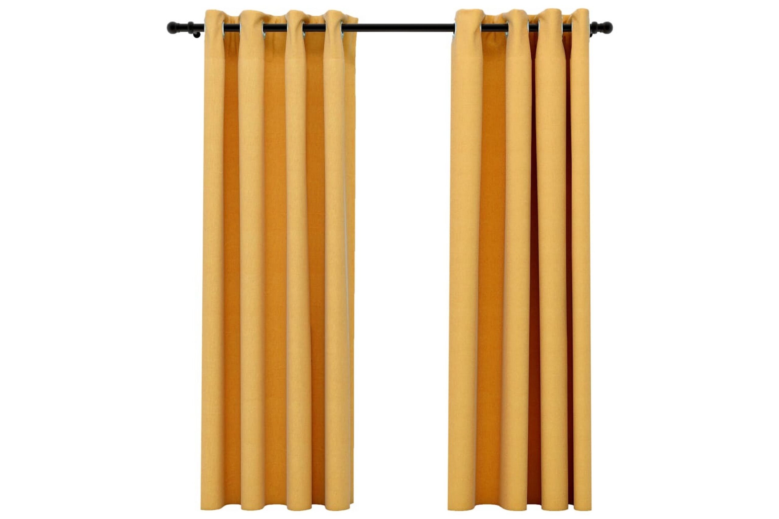 Pellavamaiset pimennysverhot renkailla 2kpl 140x175cm -