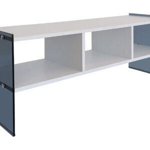 TV-taso Zazana 122 cm - Valkoinen/Harmaa