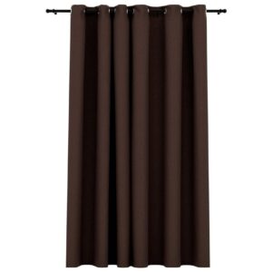 Pellavamainen pimennysverho purjerenkailla 290x245cm - Taupe