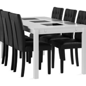 Ruokailuryhmä Octavia 180 cm Jatkettava 6 Sonnarp Tuolia - Valkoinen