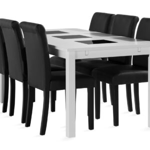 Ruokailuryhmä Octavia 180 cm Jatkettava 6 Hofdane Tuolia - Valkoinen