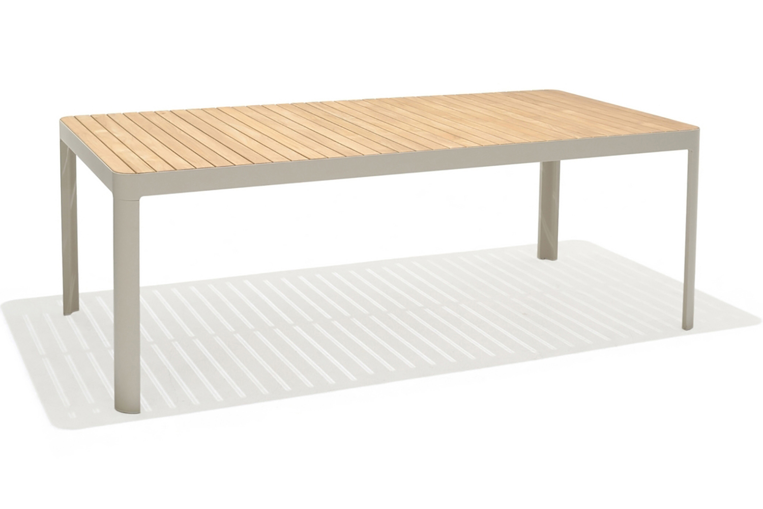 Ruokapöytä Portals 209 cm - Valkoinen/Puu