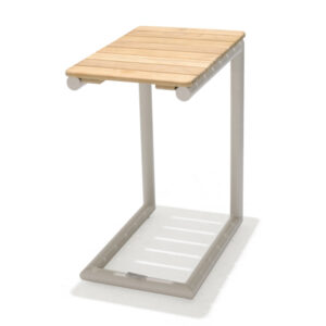 Sivupöytä Portals 47 cm - Valkoinen/Puu