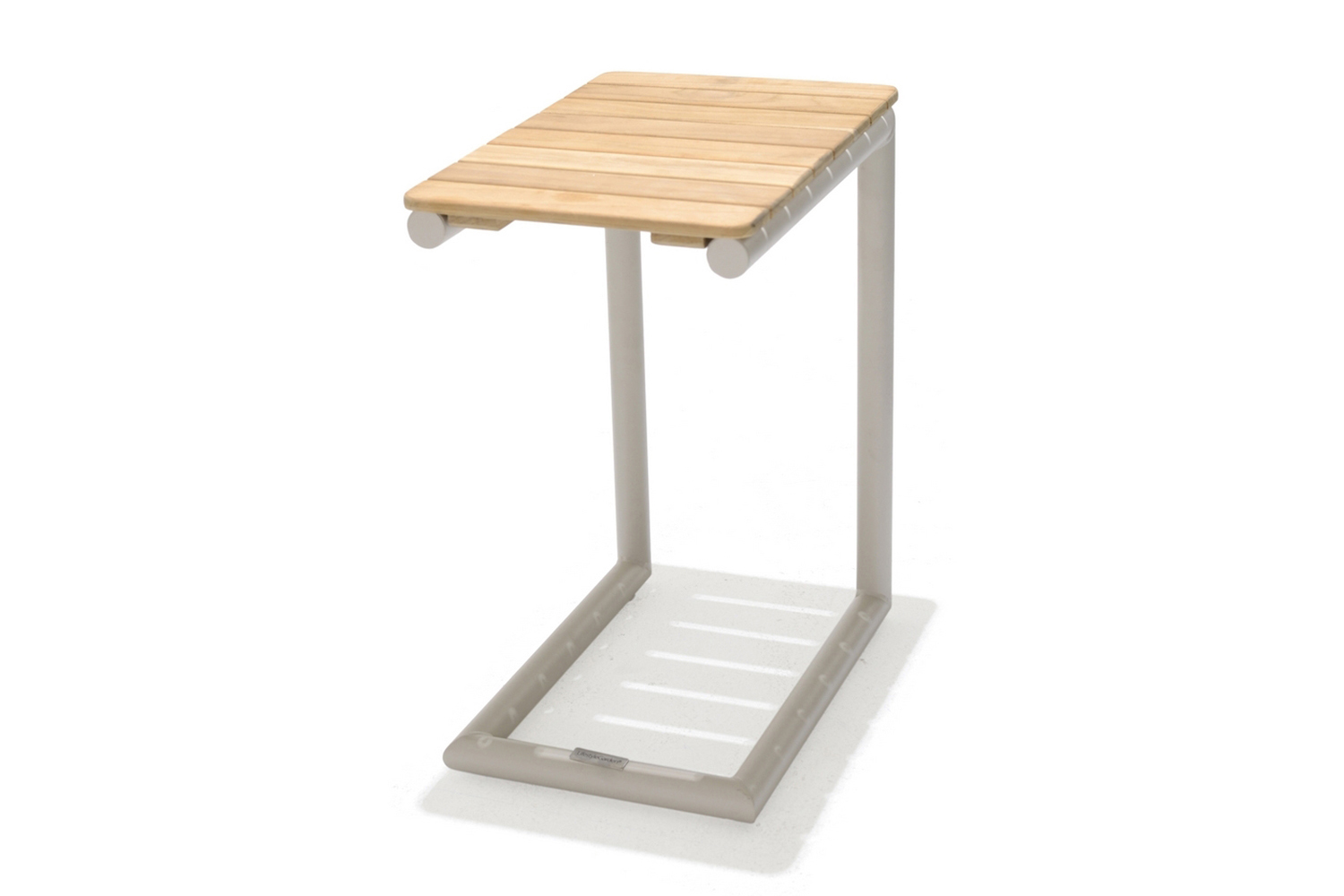 Sivupöytä Portals 47 cm - Valkoinen/Puu