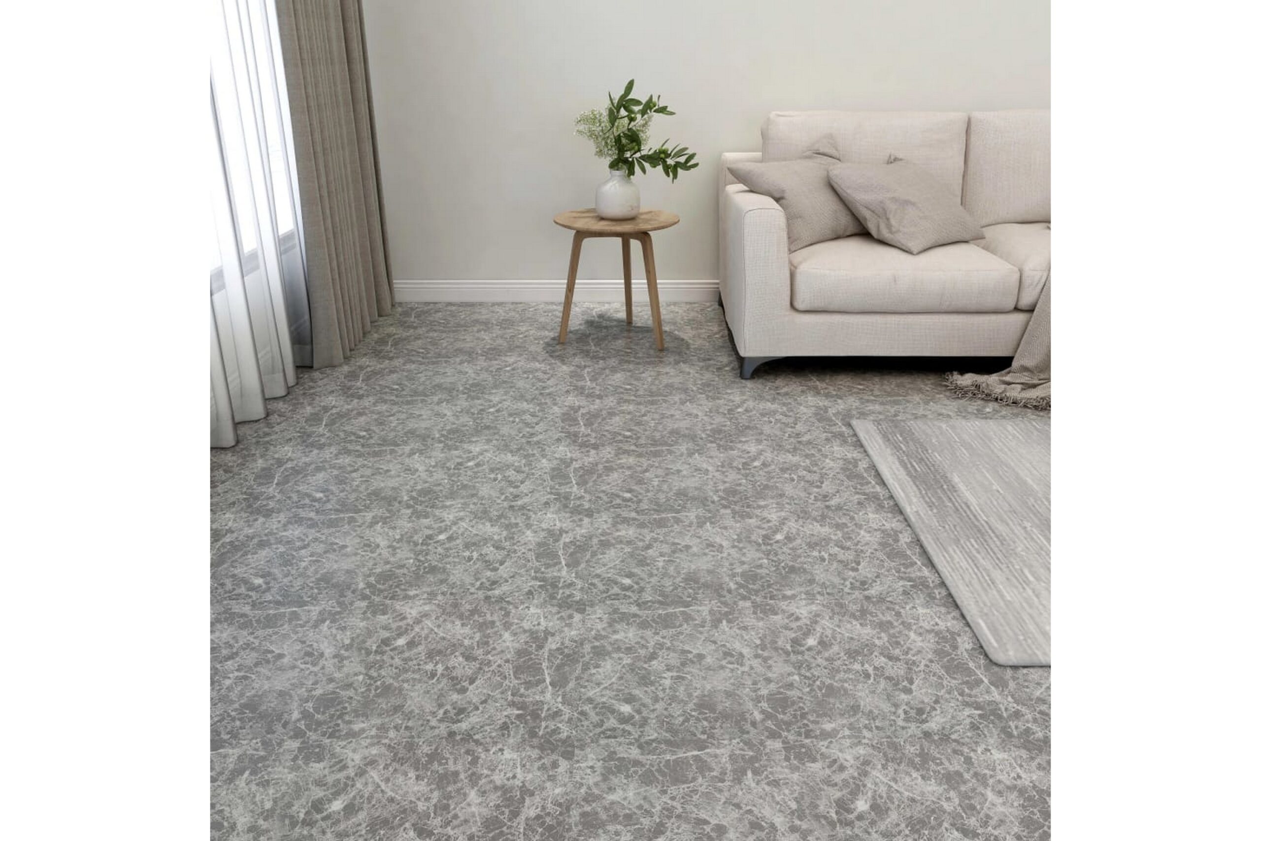 Itsekiinnittyvät lattialankut 20 kpl PVC 1,86 m² -
