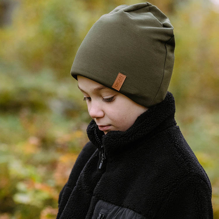 Puuvillalakki pipo päänsuojalla OICAN, Vihreä Small
