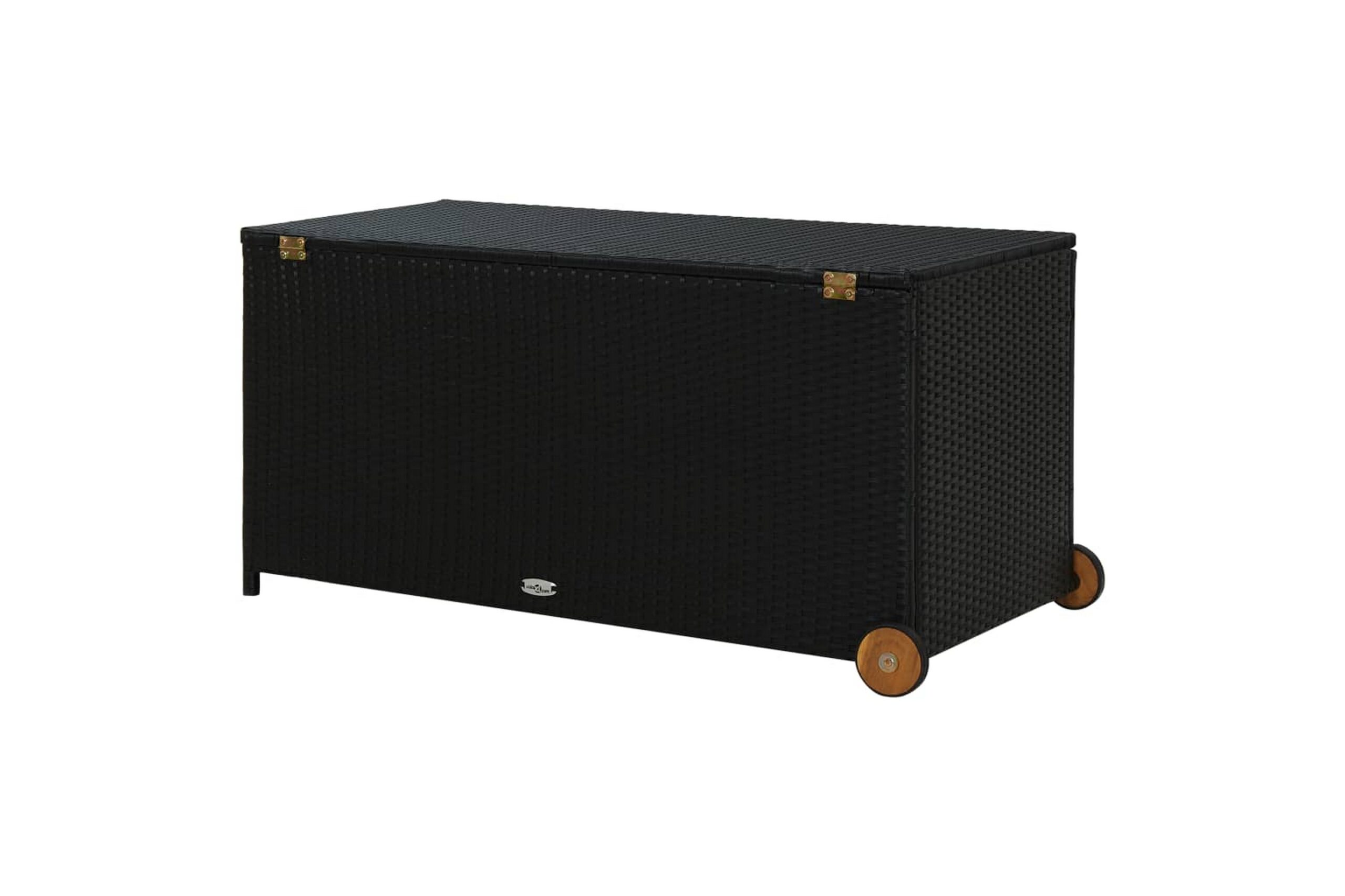 Puutarhan säilytyslaatikko musta 130x65x115 cm polyrottinki - Musta