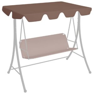 Vaihtokatos puutarhakeinuun ruskea 226x186 cm 270 g/m² - Ruskea