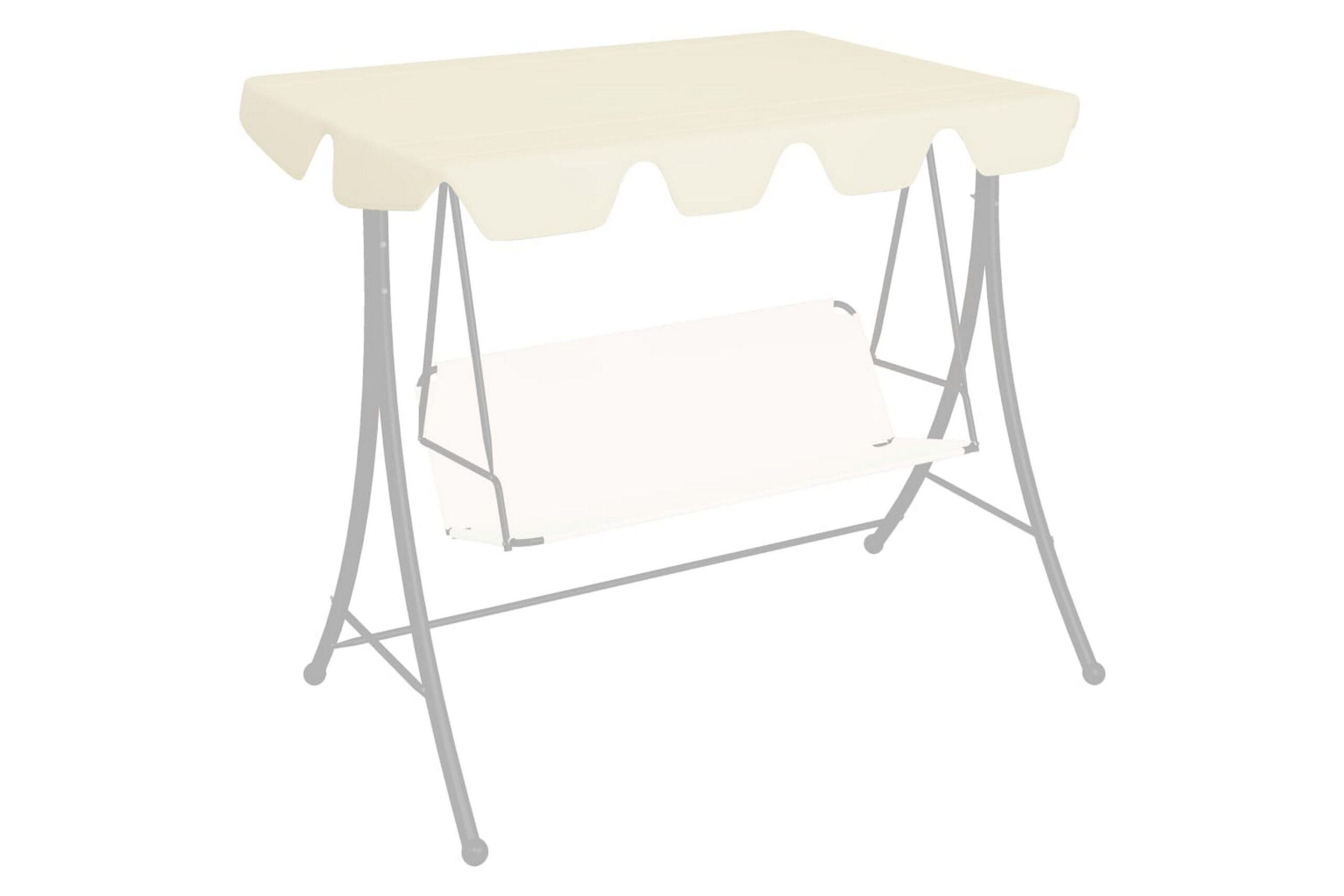 Vaihtokatos puutarhakeinuun kerma 192x147 cm 270 g/m² - Kerma