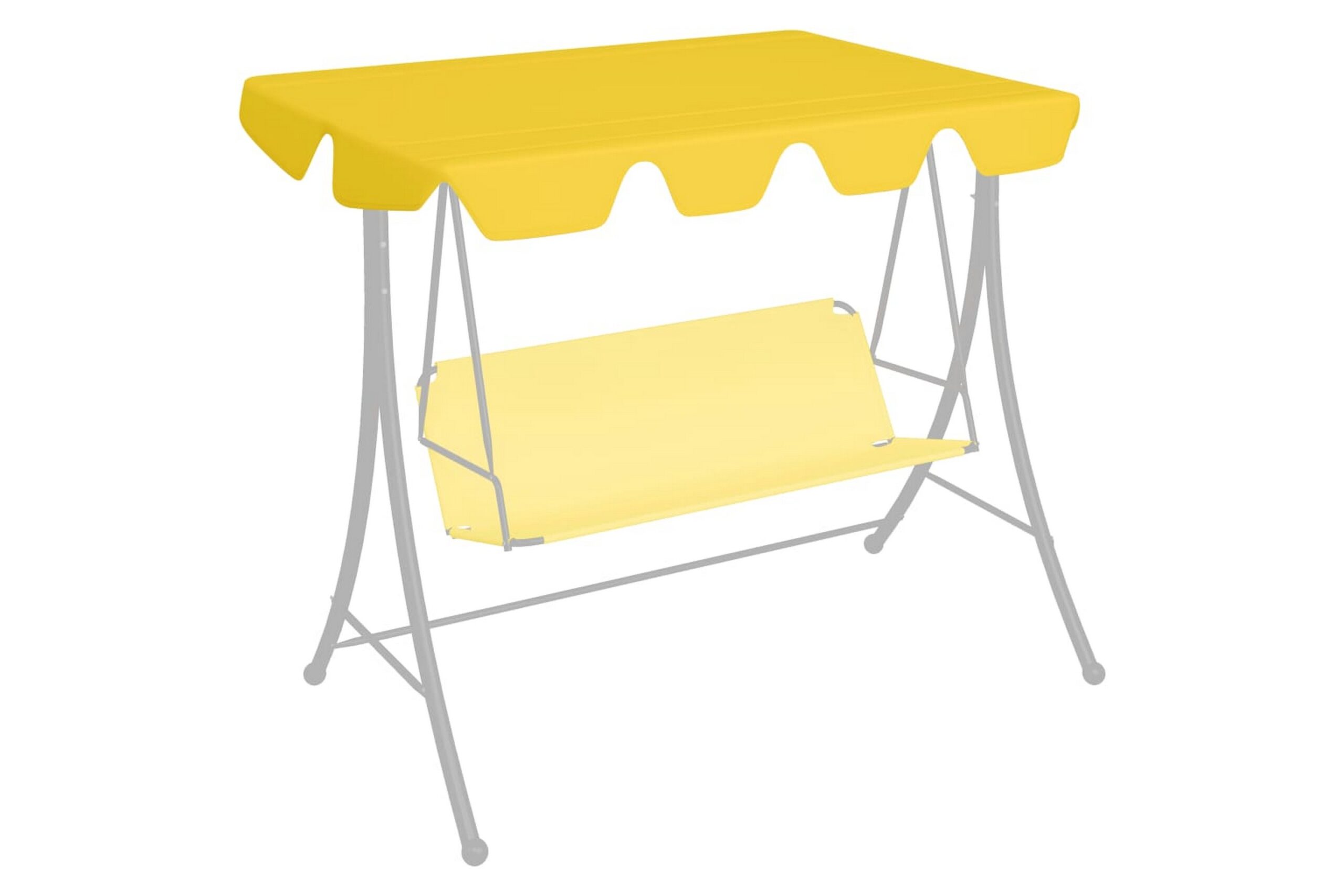 Vaihtokatos puutarhakeinuun keltainen 192x147 cm 270 g/m² - Keltainen