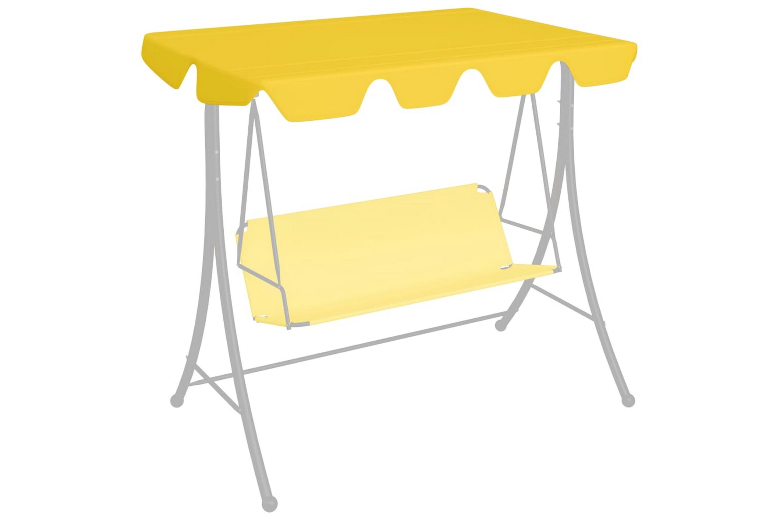 Vaihtokatos puutarhakeinuun keltainen 226x186 cm 270 g/m² - Keltainen