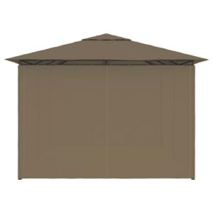 Puutarhakatos verhoilla 4x3 m ruskeanharmaa 180 g/m² - Taupe