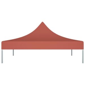 Juhlateltan katto 3x3 m terrakotta 270 g/m² - Punainen