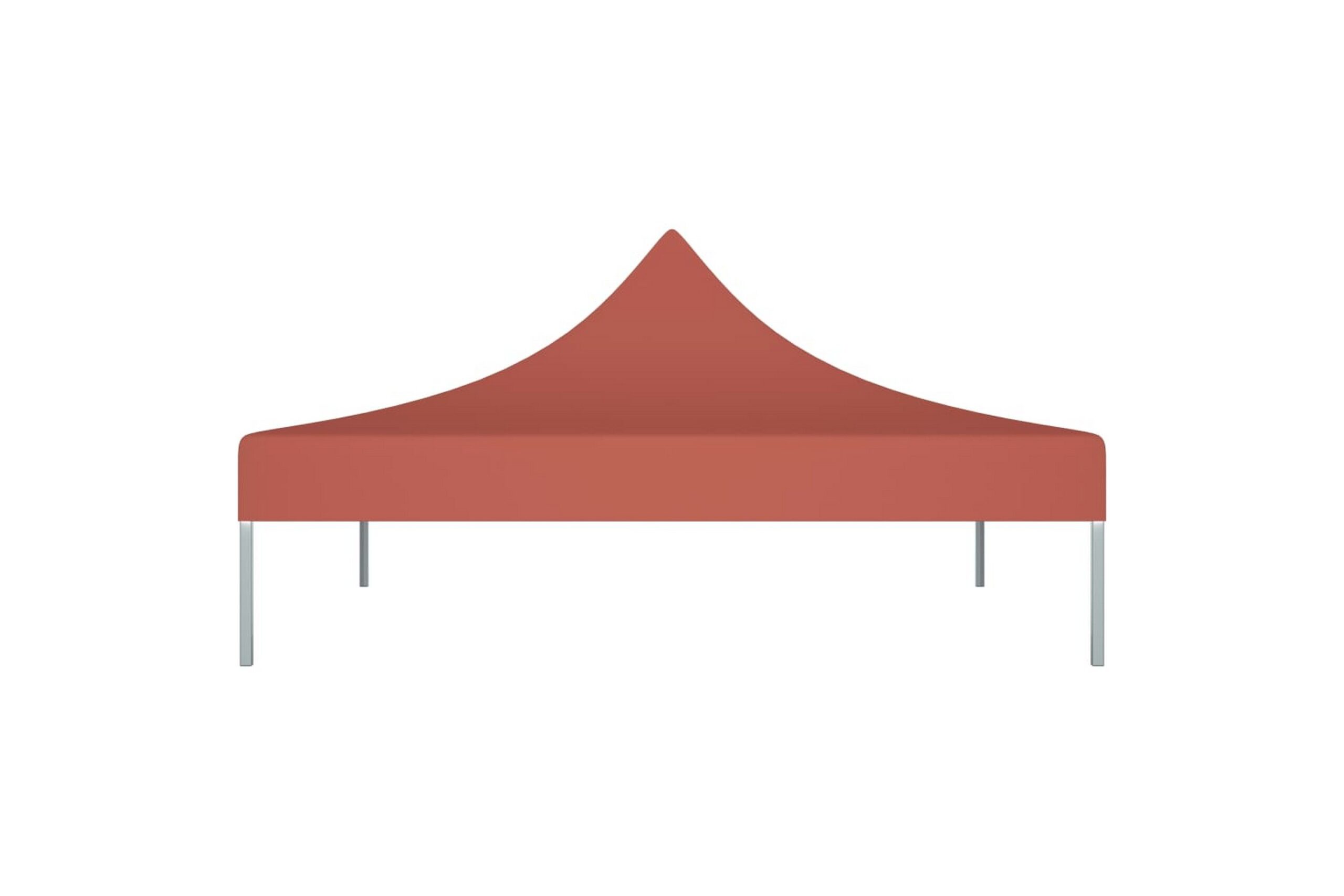 Juhlateltan katto 2x2 m terrakotta 270 g/m² - Punainen