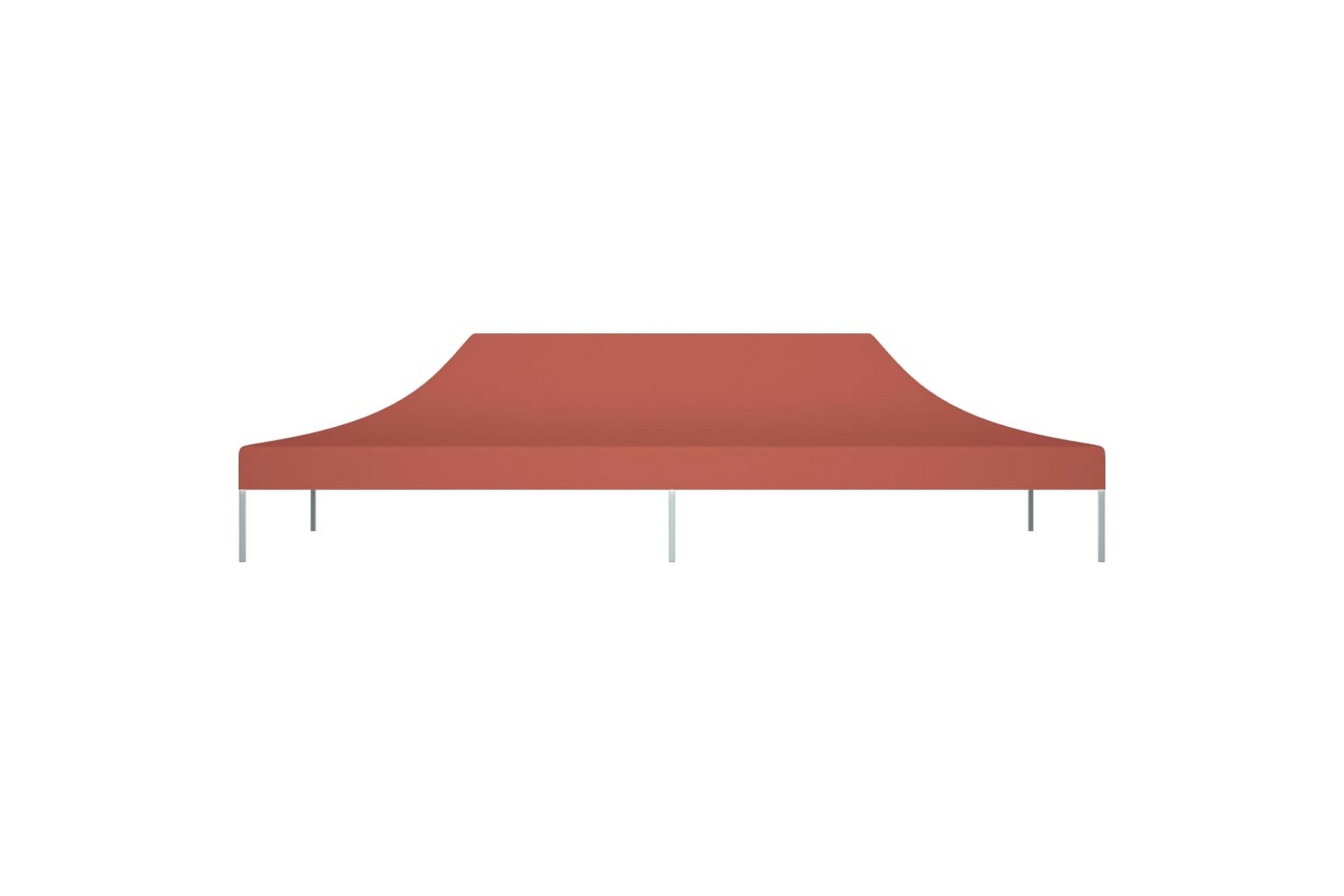 Juhlateltan katto 6x3 m terrakotta 270 g/m² - Punainen