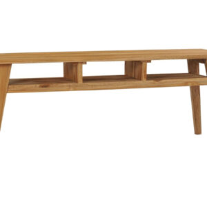 TV-taso 120x35x45 cm täysi tiikki - Ruskea