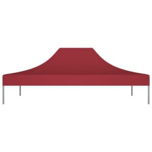 Juhlateltan katto 4x3 m viininpunainen 270 g/m² - Punainen