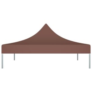 Juhlateltan katto 3x3 m ruskea 270 g/m² - Ruskea