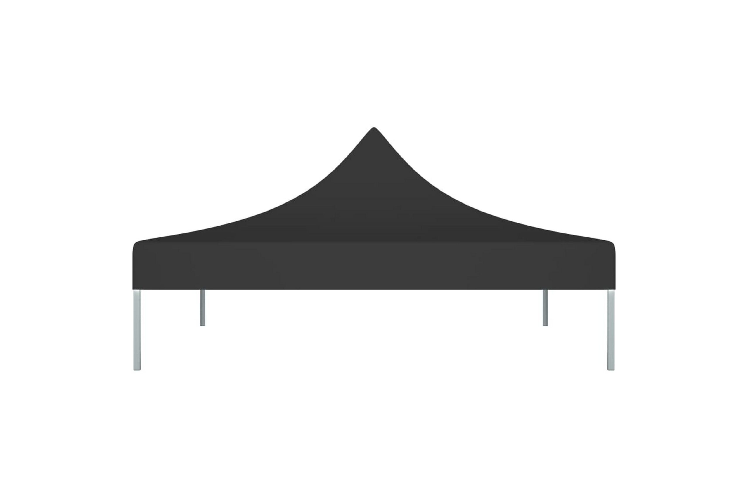 Juhlateltan katto 2x2 m musta 270 g/m² - Musta