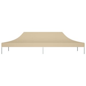Juhlateltan katto 6x3 m beige 270 g/m² - Beige