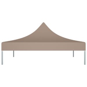 Juhlateltan katto 2x2 m harmaanruskea 270 g/m² - Taupe