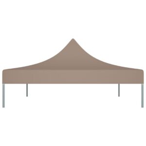 Juhlateltan katto 4x3 m harmaanruskea 270 g/m² - Taupe