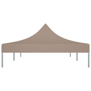 Juhlateltan katto 6x3 m harmaanruskea 270 g/m² - Taupe