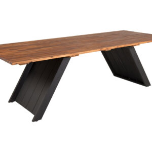 Ruokapöytä Doory 250 cm - Musta/Ruskea