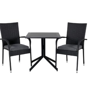 Ruokailuryhmä Way 70 cm 2 Anna tuolia - Ruskea/Valkoinen