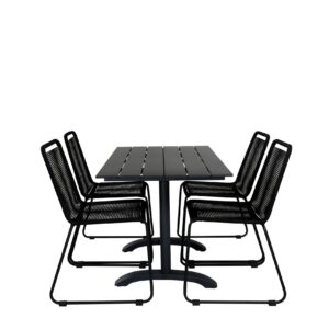 Ruokailuryhmä Denver 120 cm 4 Lindos tuolia - Valkoinen
