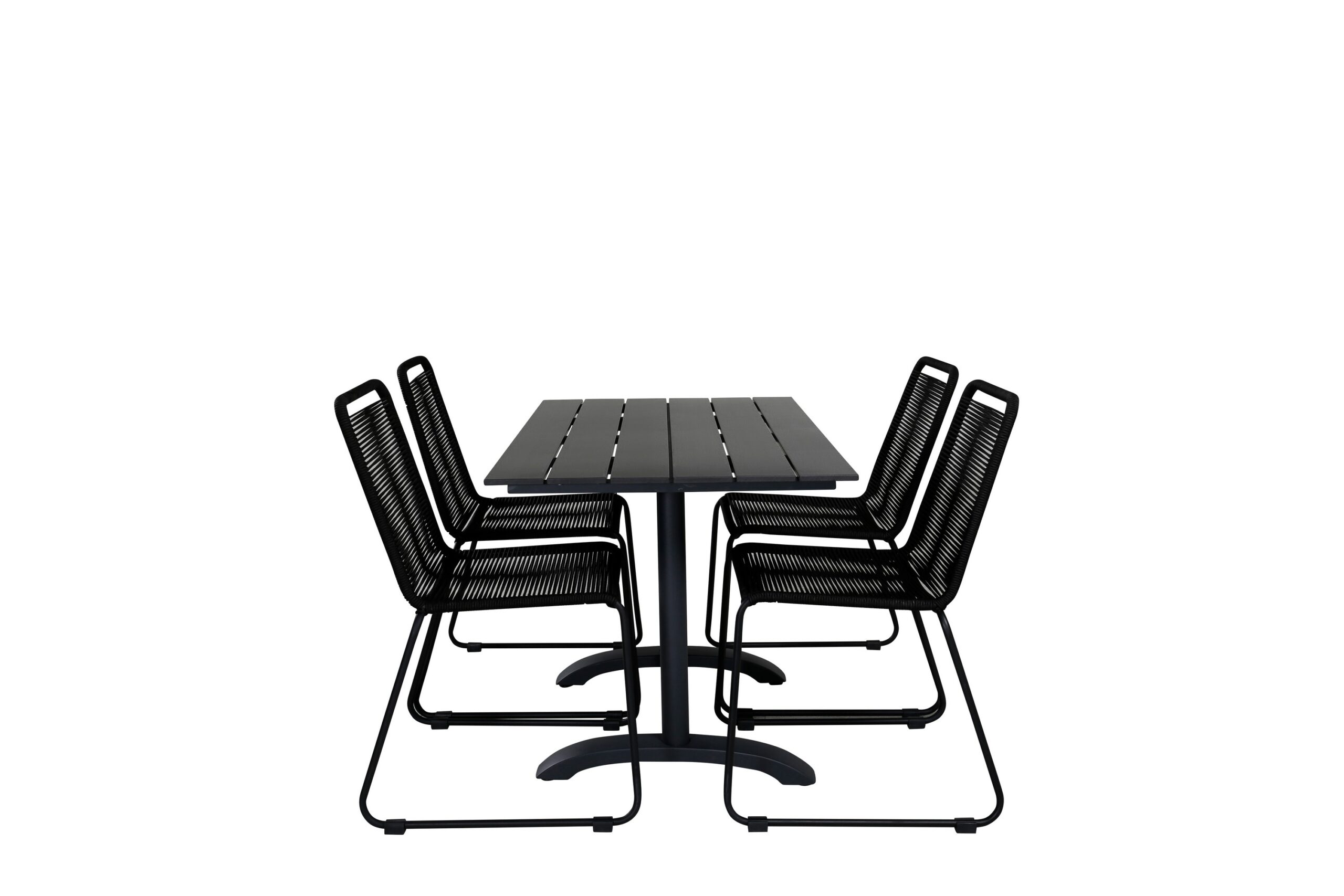 Ruokailuryhmä Denver 120 cm 4 Lindos tuolia - Valkoinen