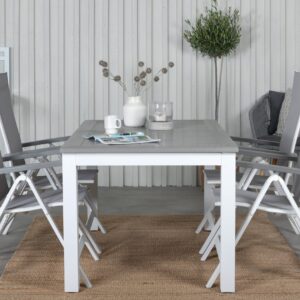 Ruokailuryhmä Albany Jatkett 152-210 cm 4 tuolia - Ruskea/Valkoinen