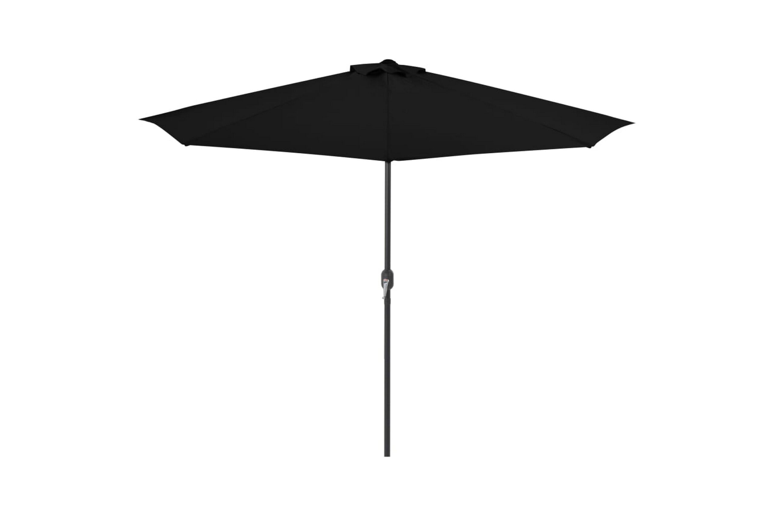 Aurinkovarjo ulkotiloihin alumiinitanko musta 300x150x253cm - Musta