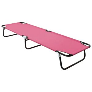 Kokoontaitettava aurinkotuoli teräs pinkki - Pinkki