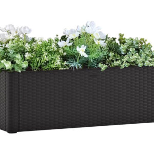 Kukkalaatikko itsekastelujärjestelmällä 100x43x33cm Antrasii - Antrasiitti