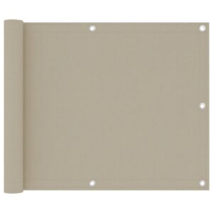 Parvekkeen suoja beige 75x500 cm Oxford kangas - Beige