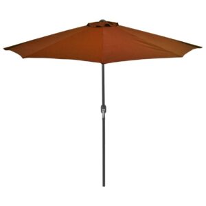 Aurinkovarjo alumiinitanko terrakotta 270x135x245 cm -