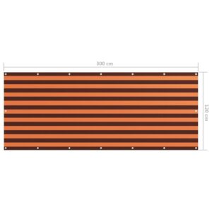Parvekkeen suoja oranssi ja ruskea 120x300 cm Oxford kangas - Monivärinen