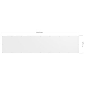 Parvekkeen suoja valkoinen 90x400 cm Oxford kangas - Valkoinen