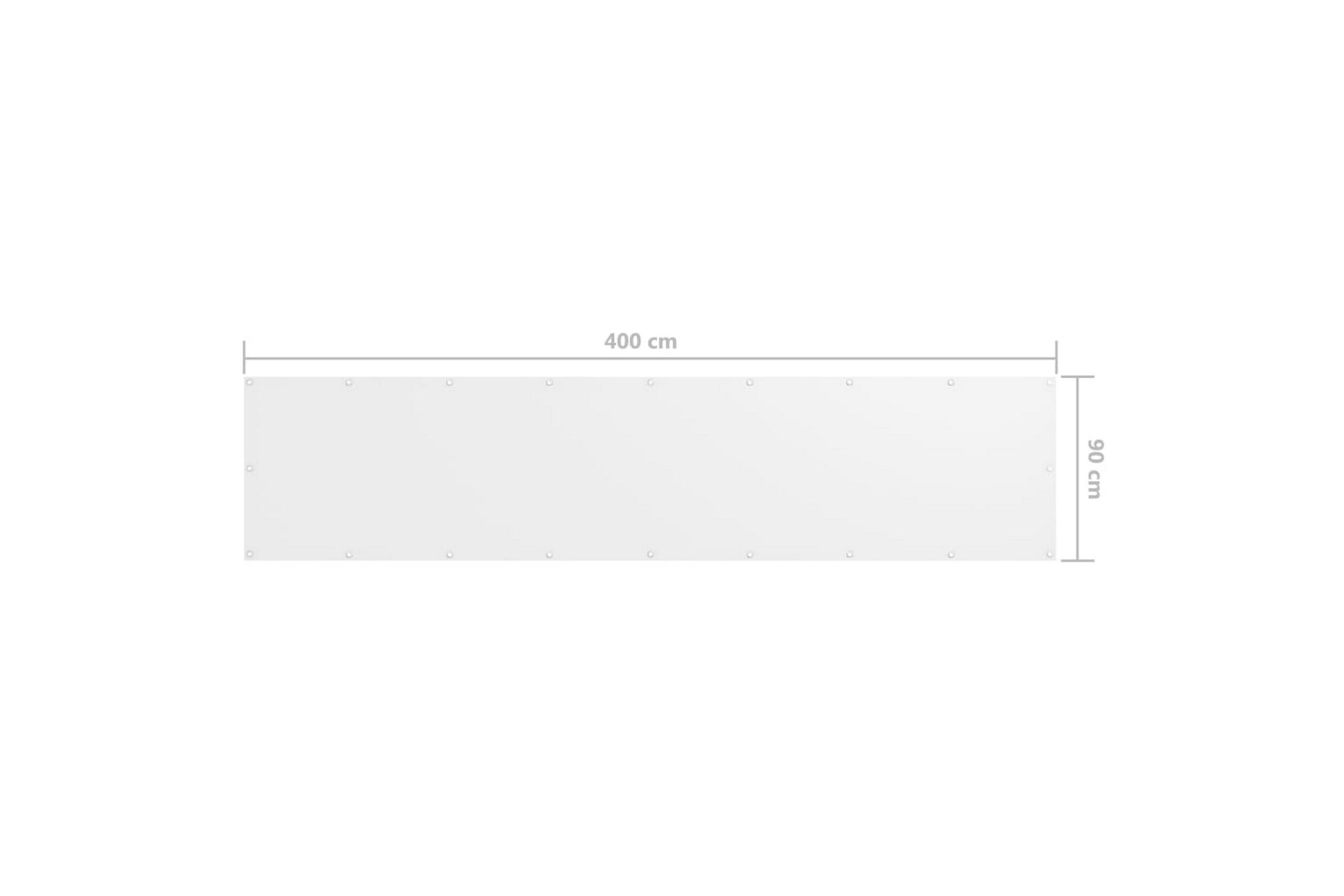 Parvekkeen suoja valkoinen 90x400 cm Oxford kangas - Valkoinen
