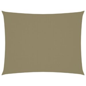 Aurinkopurje Oxford-kangas suorakaide 5x6 m beige -
